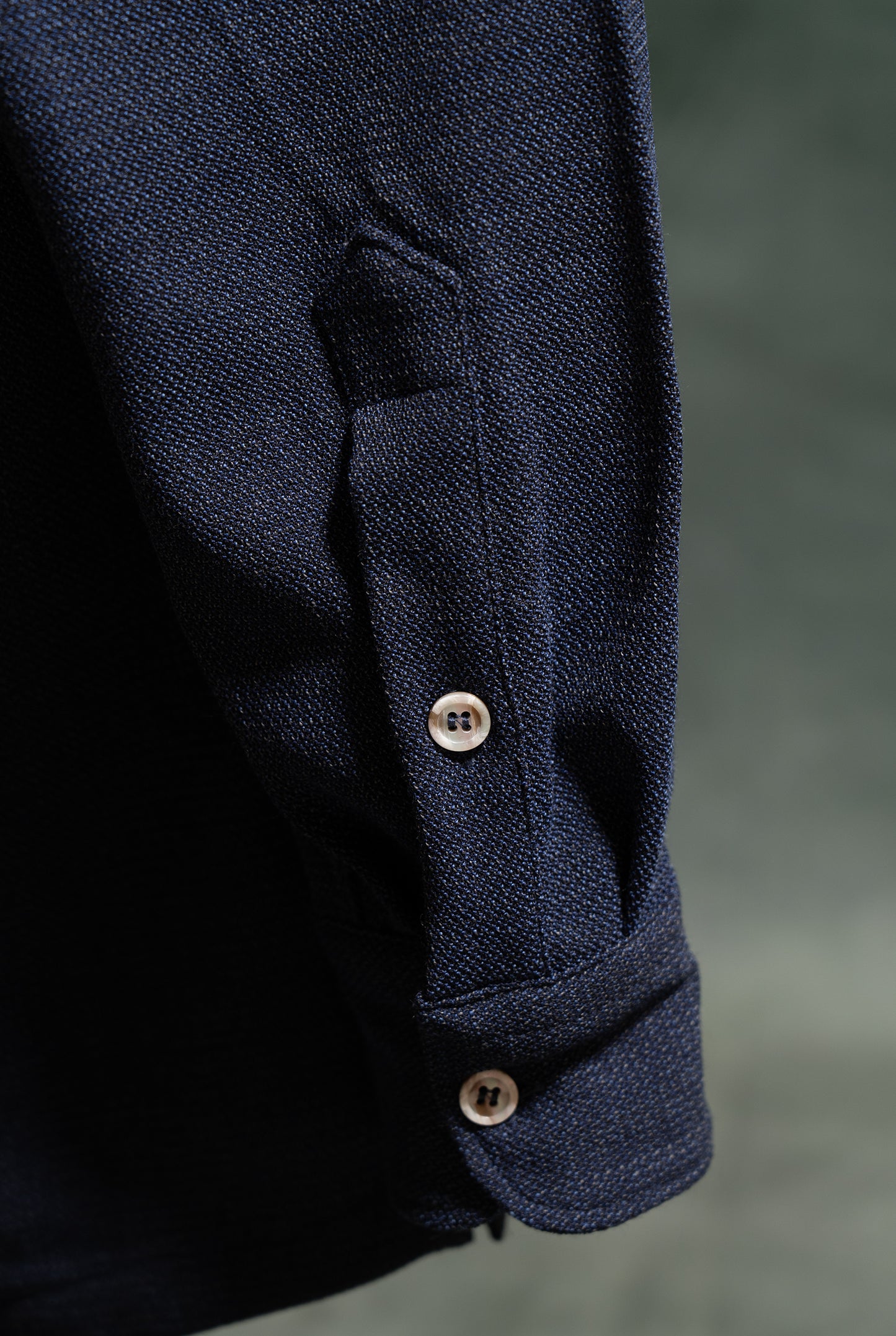 Giacca da uomo Overshirt in jersey di lana blu amisuraduomo sartoria Milano