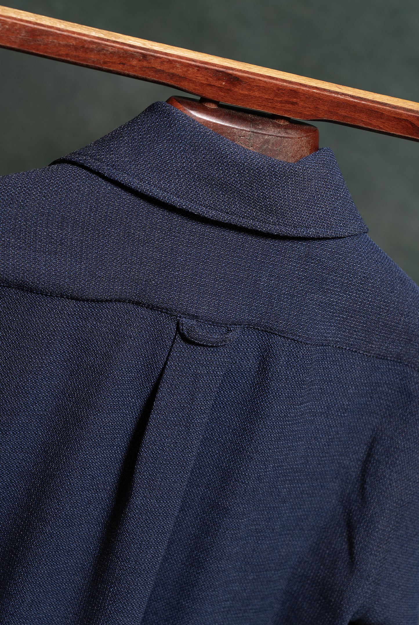 Giacca da uomo Overshirt in jersey di lana blu amisuraduomo sartoria Milano