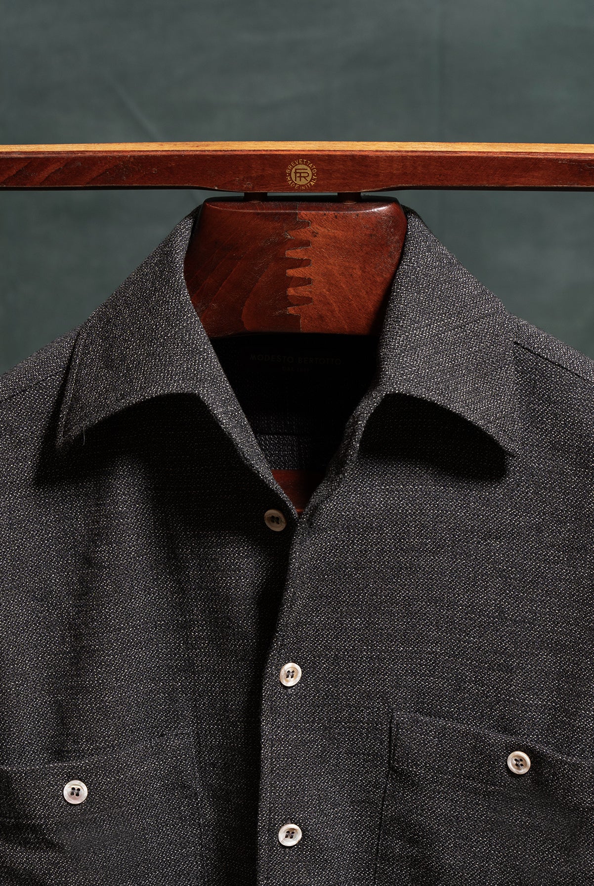 overshirt giacca da uomo modello Navigli in jersey di lana grigio amisuraduomo sartoria Milano