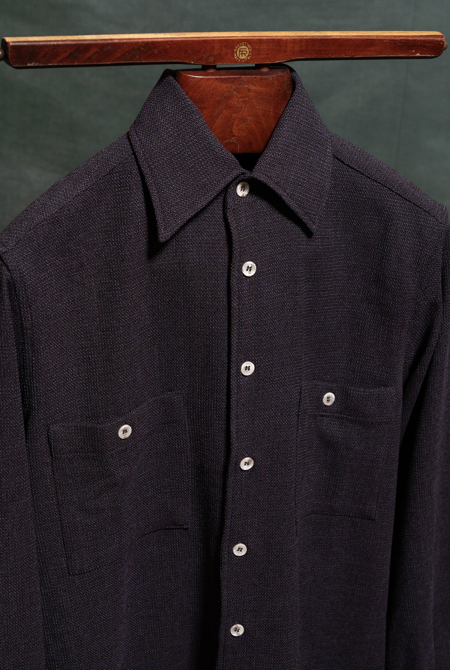 Giacca da uomo Overshirt in jersey di lana grigia amisuraduomo sartoria Milano