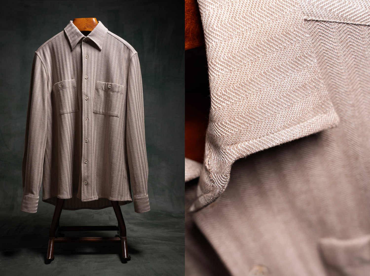 overshirt da uomo Navigli in jersey cotone e seta amisuraduomo sartoria Milano