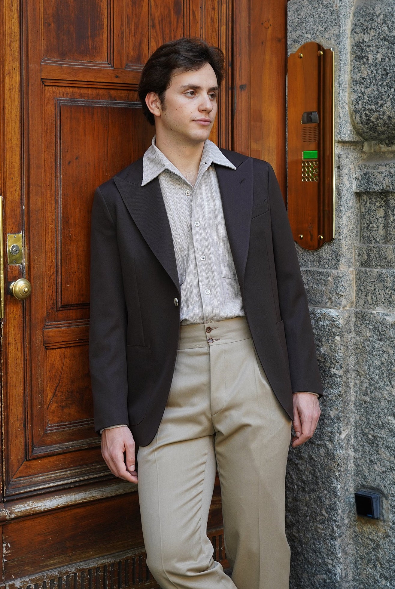 Overshirt camicia casual in jersey modello Navigli sartoria amisuraduomo Milano