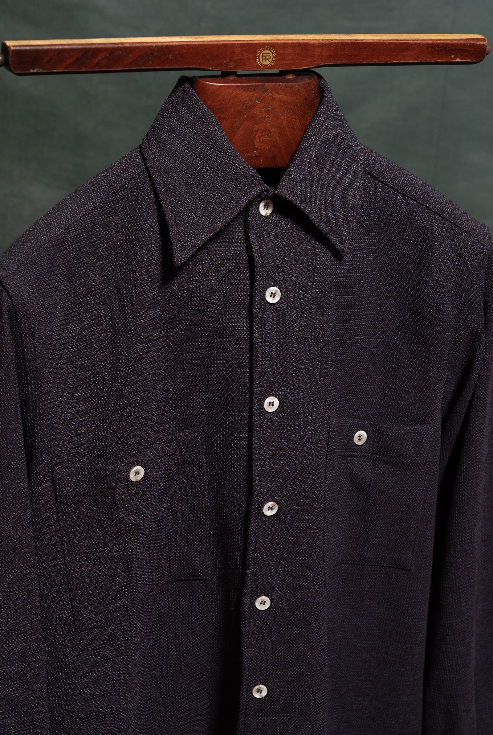 Giacca da uomo Overshirt in jersey di lana grigia amisuraduomo sartoria Milano